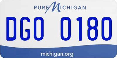 MI license plate DGO0180
