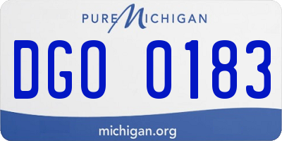 MI license plate DGO0183