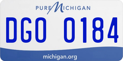 MI license plate DGO0184