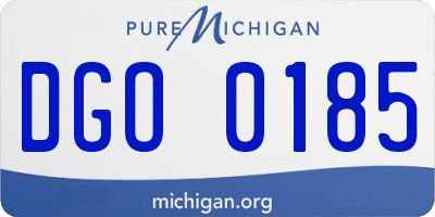 MI license plate DGO0185