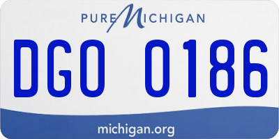MI license plate DGO0186