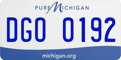 MI license plate DGO0192