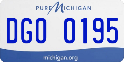 MI license plate DGO0195