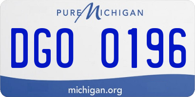 MI license plate DGO0196