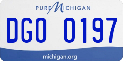 MI license plate DGO0197