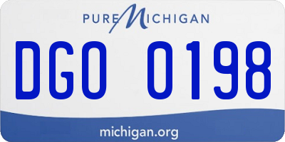 MI license plate DGO0198