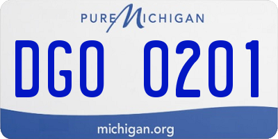 MI license plate DGO0201