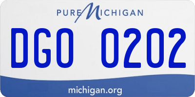 MI license plate DGO0202