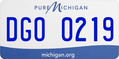 MI license plate DGO0219