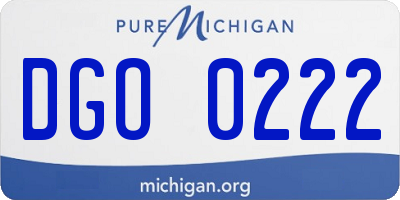 MI license plate DGO0222