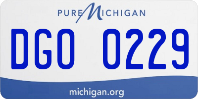 MI license plate DGO0229