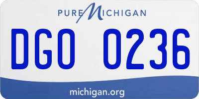 MI license plate DGO0236