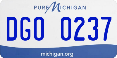 MI license plate DGO0237