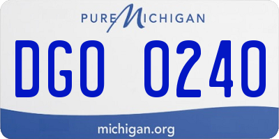 MI license plate DGO0240