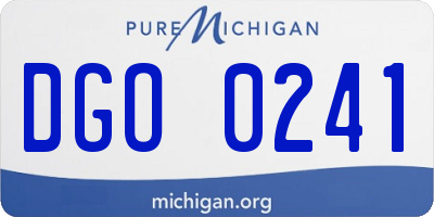 MI license plate DGO0241