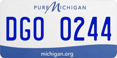 MI license plate DGO0244