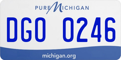 MI license plate DGO0246