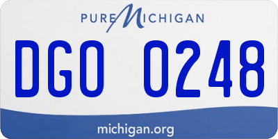 MI license plate DGO0248