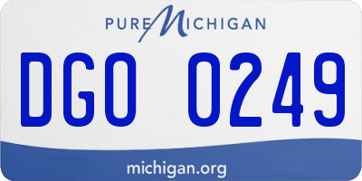 MI license plate DGO0249