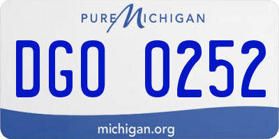 MI license plate DGO0252