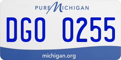 MI license plate DGO0255
