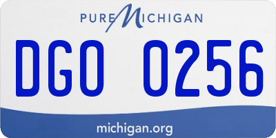 MI license plate DGO0256