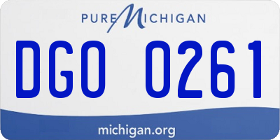 MI license plate DGO0261