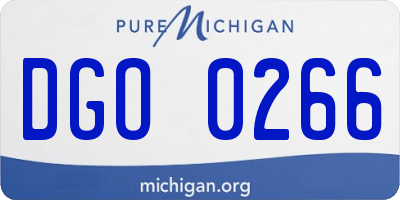MI license plate DGO0266