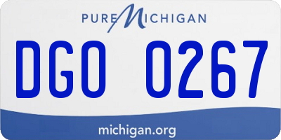 MI license plate DGO0267