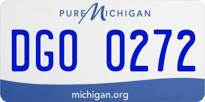 MI license plate DGO0272