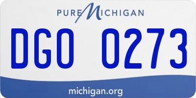 MI license plate DGO0273