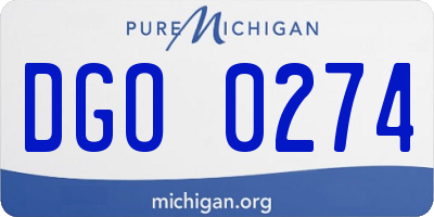 MI license plate DGO0274