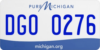 MI license plate DGO0276