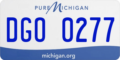 MI license plate DGO0277