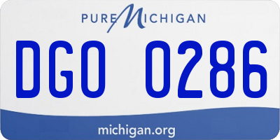 MI license plate DGO0286