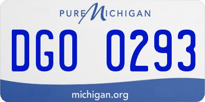 MI license plate DGO0293