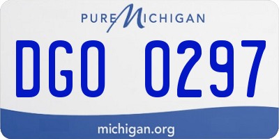 MI license plate DGO0297