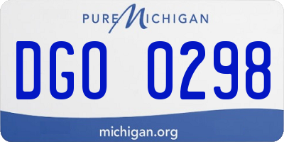 MI license plate DGO0298