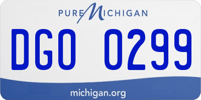 MI license plate DGO0299