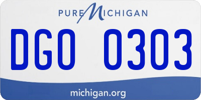 MI license plate DGO0303