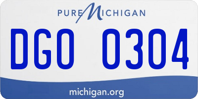 MI license plate DGO0304