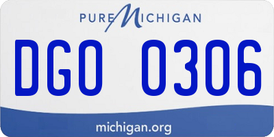 MI license plate DGO0306