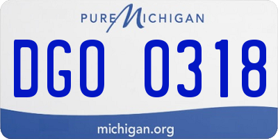 MI license plate DGO0318