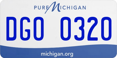 MI license plate DGO0320