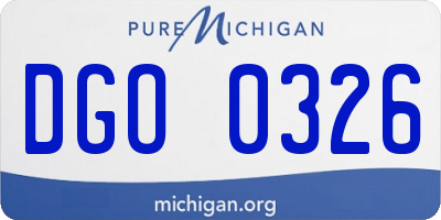 MI license plate DGO0326