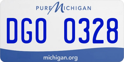 MI license plate DGO0328