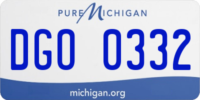 MI license plate DGO0332