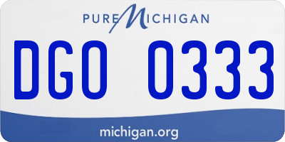 MI license plate DGO0333