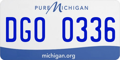 MI license plate DGO0336