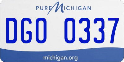 MI license plate DGO0337